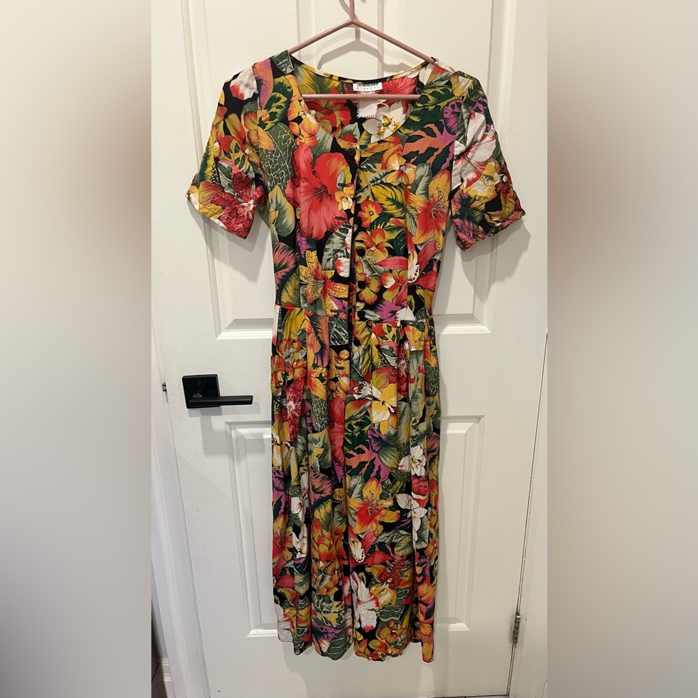 Floral Button-Down Vintage Jumpsuit Steilmann